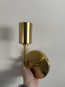 NEW Open Box MITZI Ava 1-Light Aged Brass Wall Sconce with Bulbs