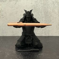 Black Samurai Pen Holder /desk decor