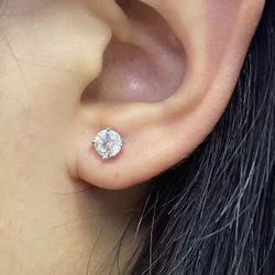 1CT 6mm Diamond Earrings 