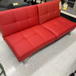 Red Leather Couch 