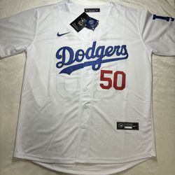 Los Angeles Dodgers Mookie Betts #50 White jersey Stitched 