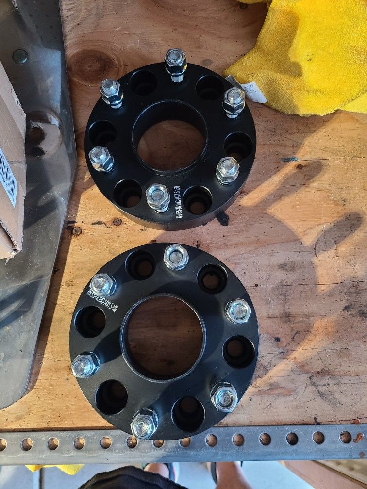 6 X 5.5 Aluminum Wheel Spacers. Never Installed. for Sale in Las Vegas