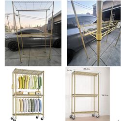 Rolling Rack for Hanging Clothes