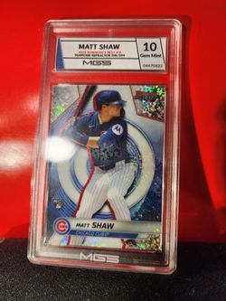 MATT SHAW 2025 Bowman's Best #15 Mini Diamond Refractor Rookie RC # 18 /299 MGS 10 GEM-MT