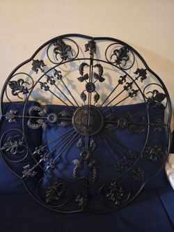 Large black iron wall decor