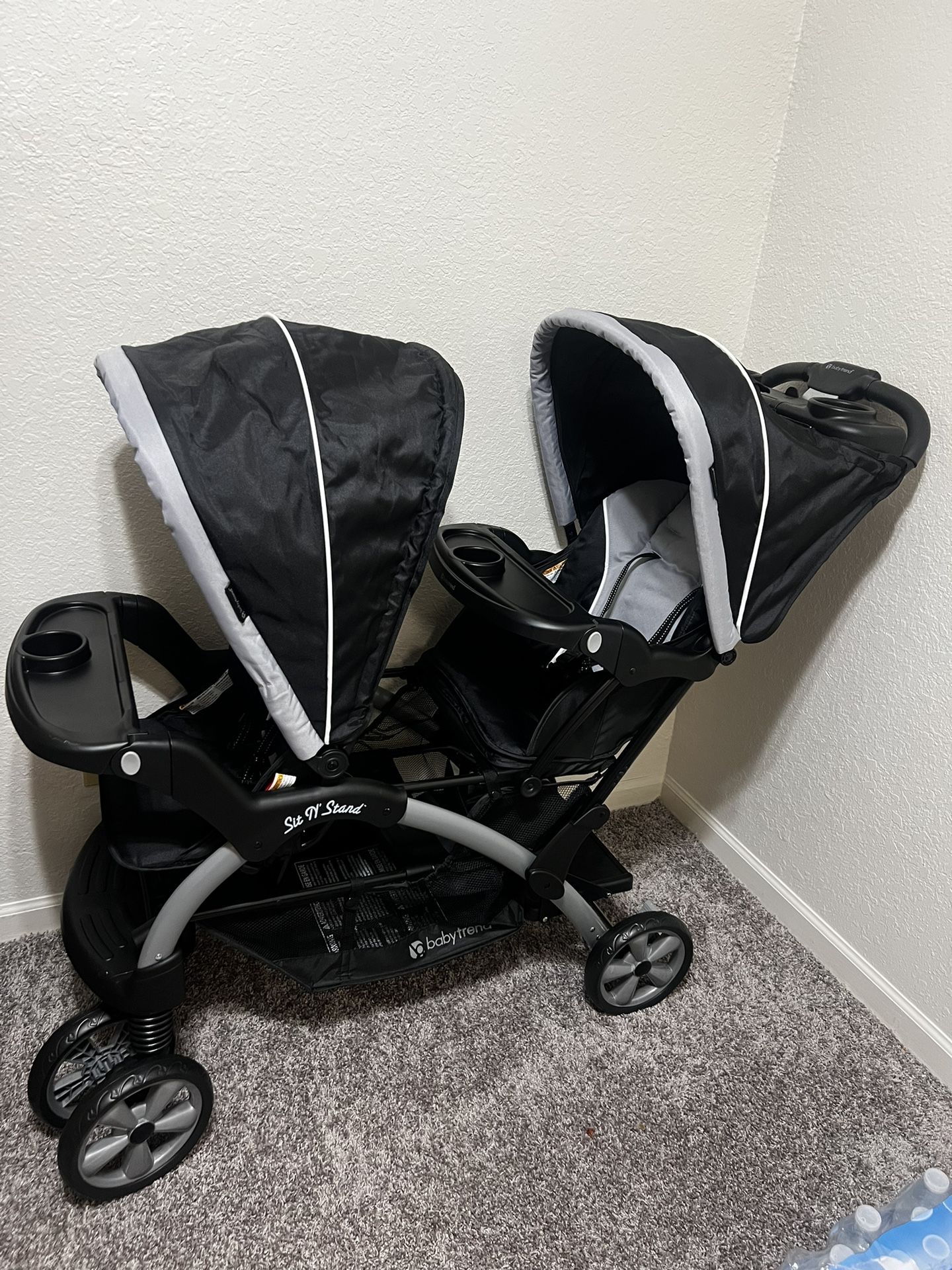 Double Baby Stroller and Infant Car Seats with Base