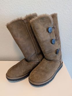 UGG Bailey Button Triplet Tall Boots, US Size 9