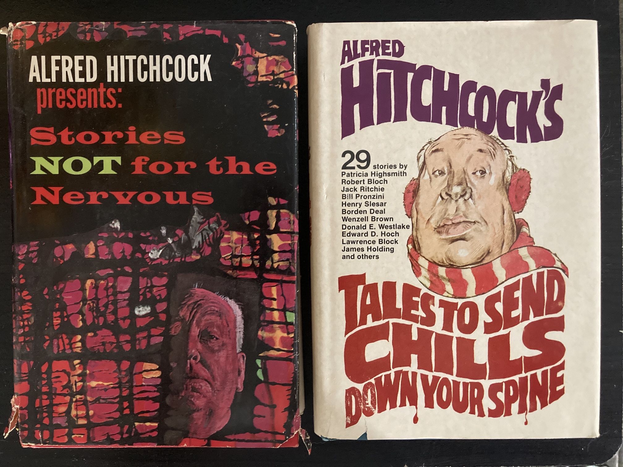 Alfredo Hitchcock “Stories NOT For The Nervous” & “Tales To Send Chills Down Your Spine” Hardcover Books | BCE BOOK CLUB EDITION