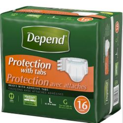 Depends Adult Diapers Size Large New In The Box