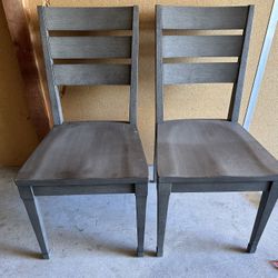 New Pair Of Quality Wood Dining Chairs