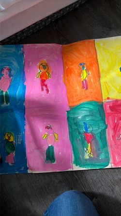 Original Children's Painted Artwork on Paper