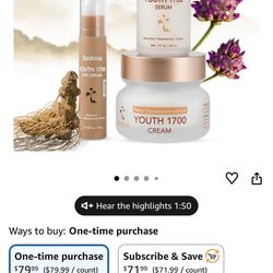 Youth 1700 Essential Trio Set, Vietnamese Ginseng Anti-Aging Skin Care Kit with Serum, Eye Cream & Moisturizer for Wrinkle Care & Firm, Radiant Skin, 