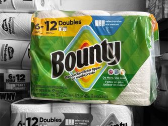 Bounty Paper Towels 6 Double Rolls