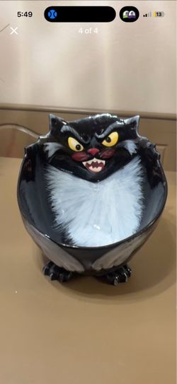 Halloween Black Cat Ceramic Candy Bowl