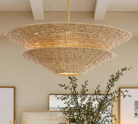 PB Bristol Wood Bead Tapered Tiered Pendant (40")