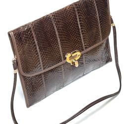 Genuine Leather Snake Skin David Mehler for Dame Clutch Purse
