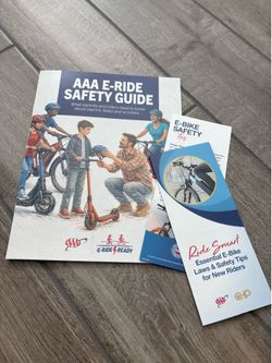 AAA E-Ride Safety Guide & Tips for Electric Bike Pamphlets