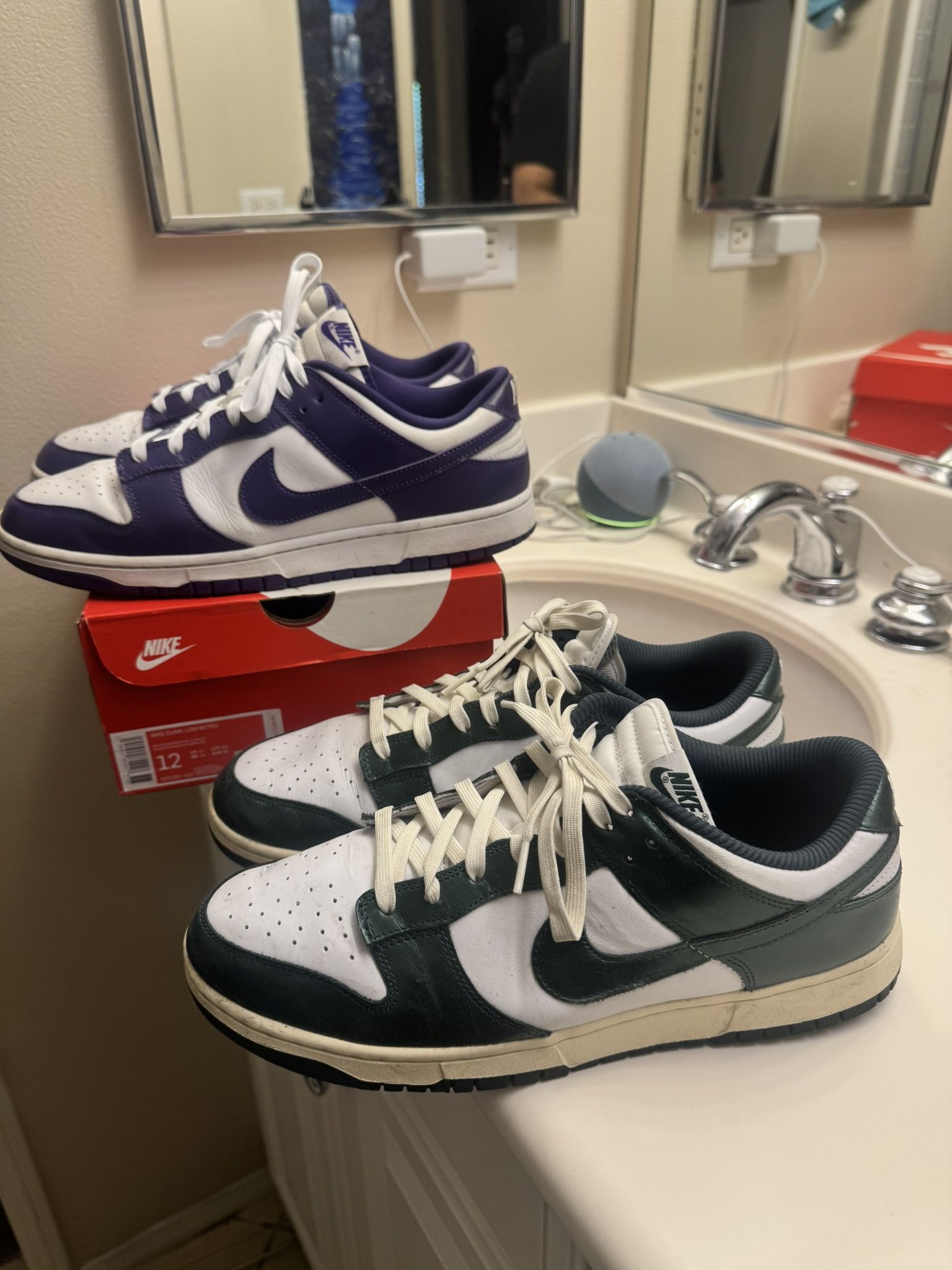 Two Pairs Of Nike Dunk Low Size 12 Men’s