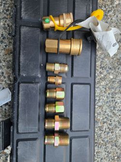 8 Pieces Propane Natural Gas Quick Connect Fitting Adapter Set , 1/2" Brass, Outdoor Rated