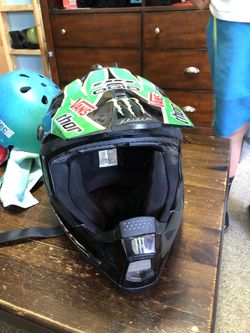 Dirt biker helmet
