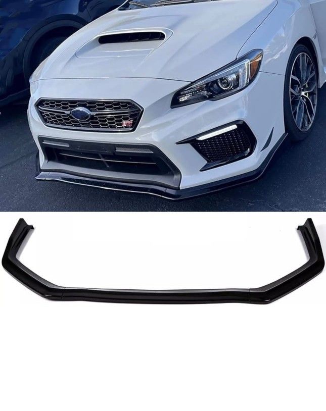For 2015-2021 Subaru WRX STi CS Style 3pc Gloss Black Front Bumper Lip Splitter