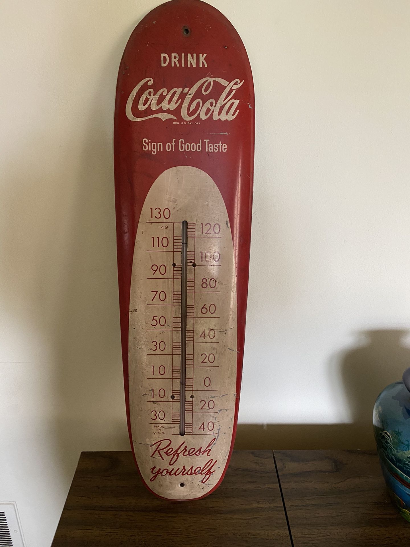 Coca-Cola outdoor thermostat
