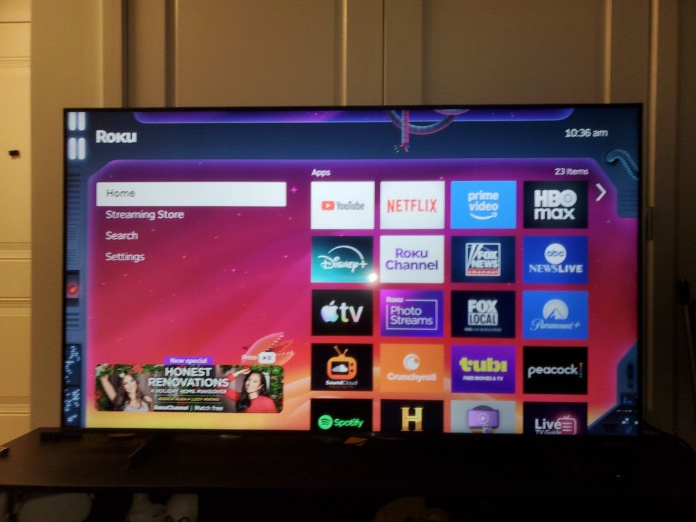 65 Inch Samsung 4K and Roku Ultra