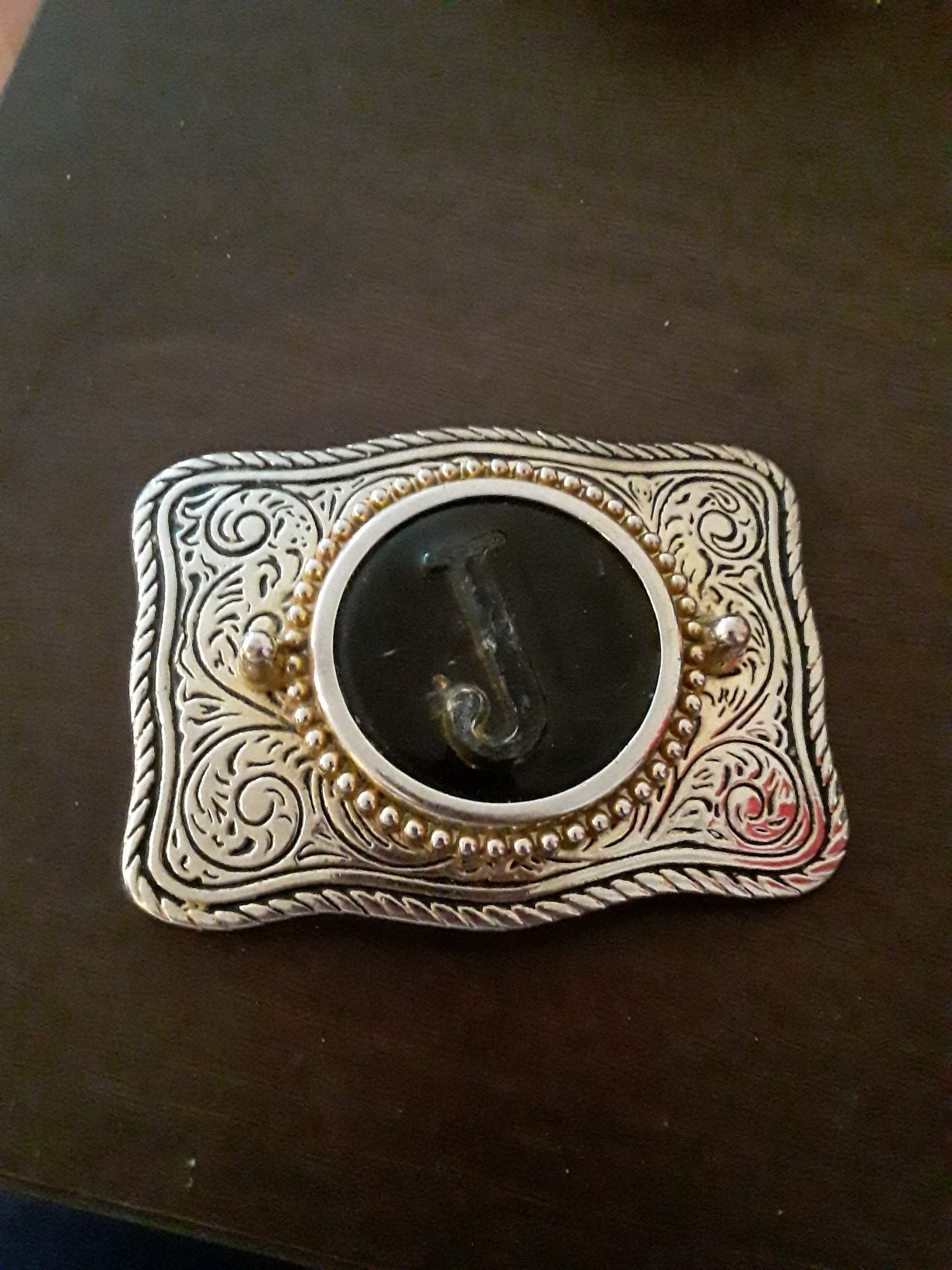 Vintage Letter J Belt Buckle