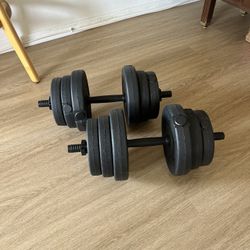 Adjustable Dumbbells 22.5 Pounds Each