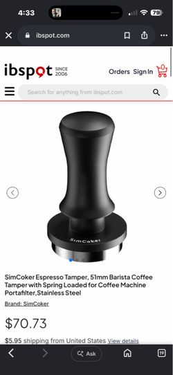 New professional SimCoker Espresso Tamper, 58mm Barista Coffee Tamper