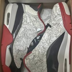 Jordan Dub Zero White/Black/Red Size 9