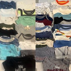 Baby boy 0-3 month top and onesie lot bundle
