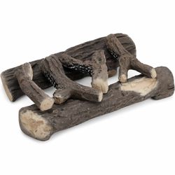 Stanbroil Extra Large Ceramic Gas Logs – 6 Piece Set