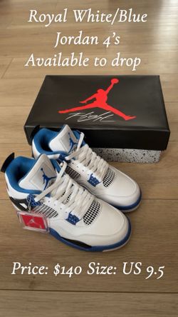 Royal White/Blue Jordan 4’s