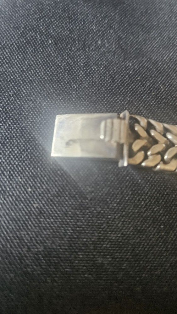 Silver heavy bracelet