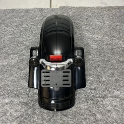 OEM Harley-Davidson Touring Rear Fender Assembly - Vivid Black w/ Chrome Signals & Fascia - 