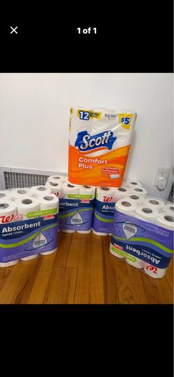 4 bags paper towel 1 bag toilet paper. All 5 for 20 dollars