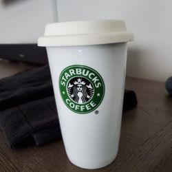 Starbucks Glass Tumbler W Lid. 