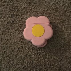 Air Pods With Pink Flower Case