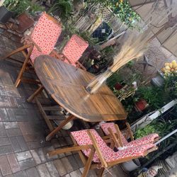 Set 4 Chairs And Table  Good Quality Section Extension. Bigger Or Small.