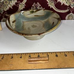 Vintage Japanese Mid Century Glazed Ceramic Bowl