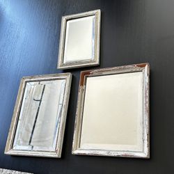 Set of 3 Vintage Mirrors