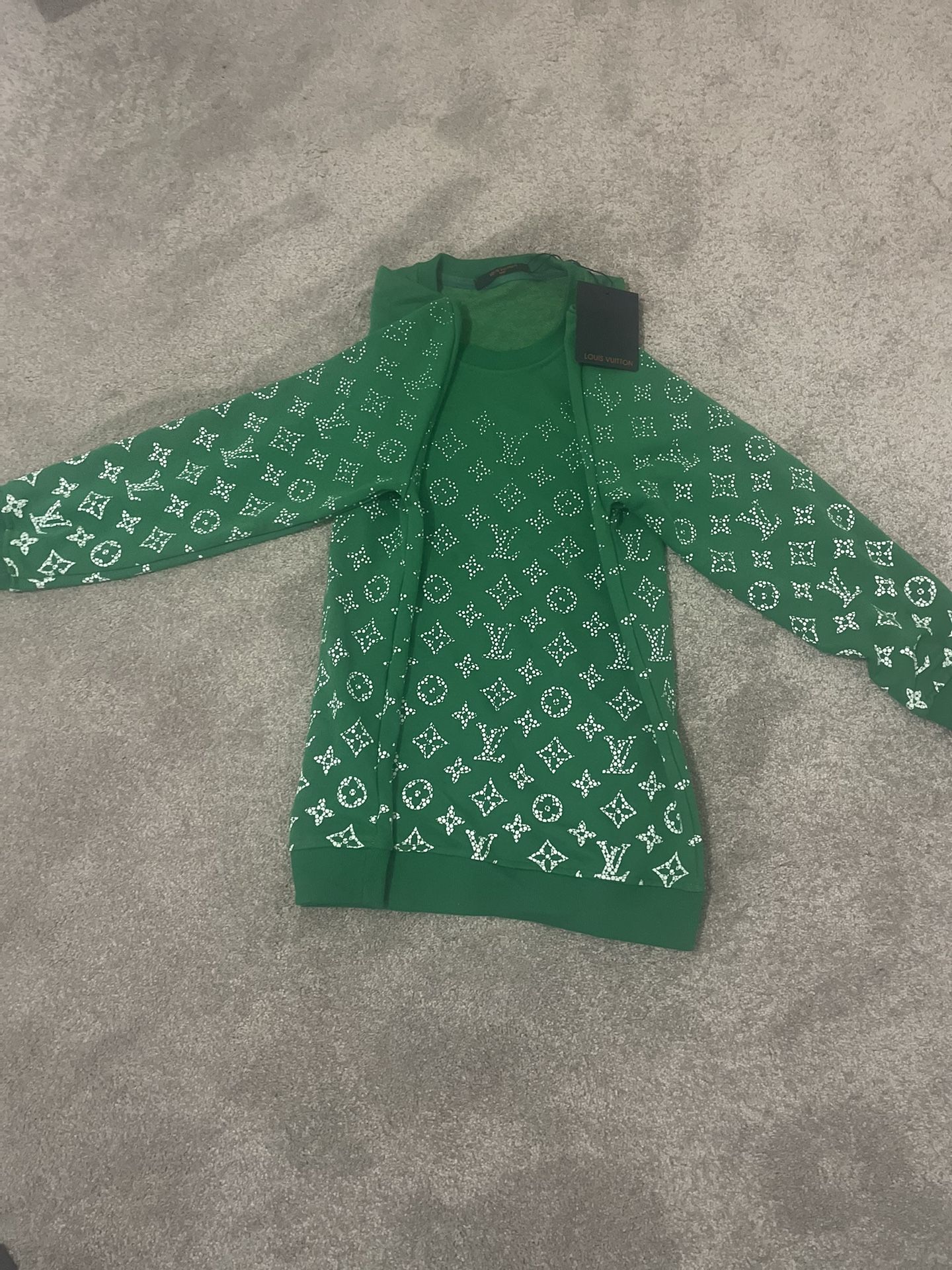 Green Louis Vuitton Monogram Gradient Cotton Crewneck