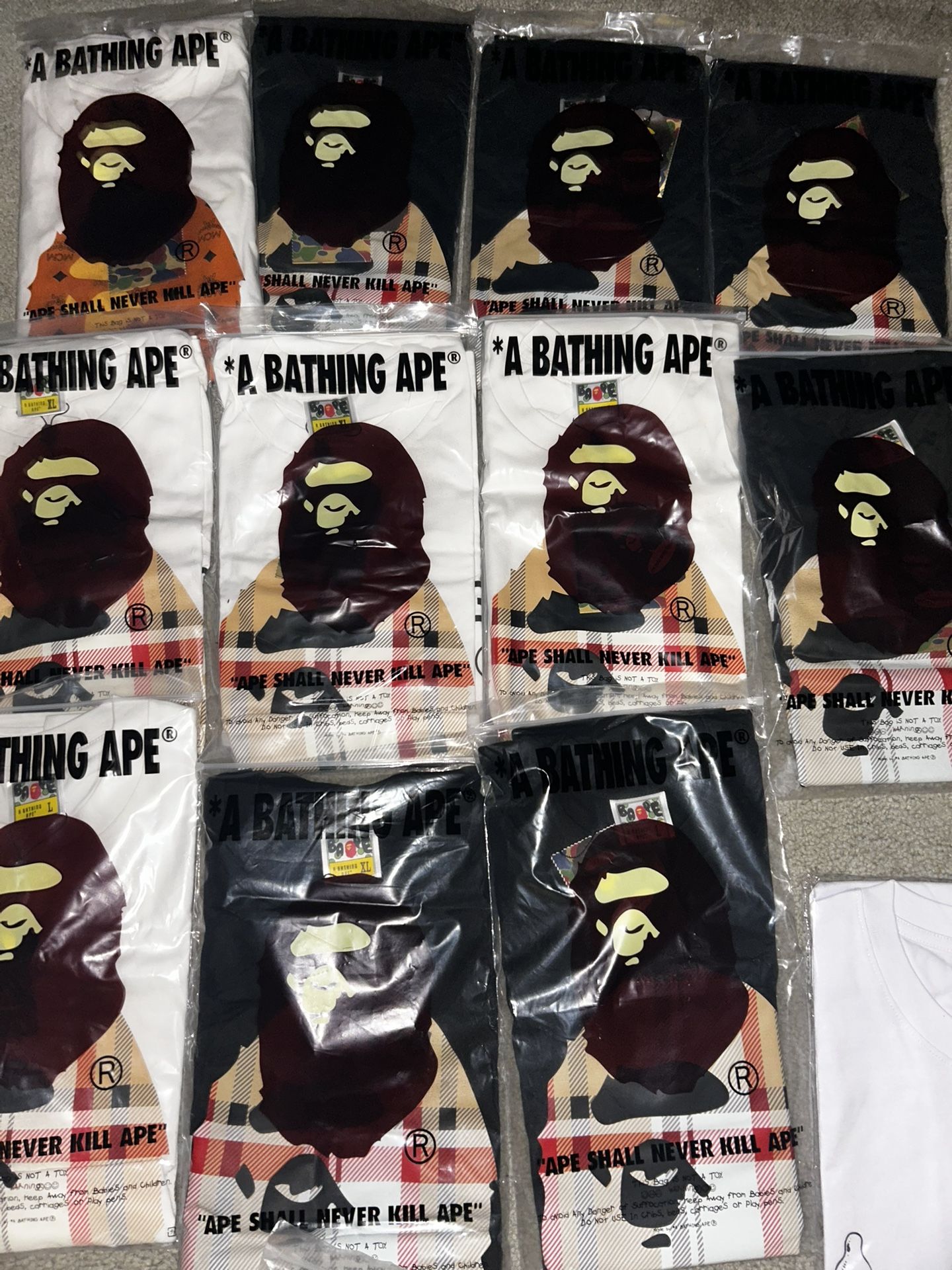 Burberry X bape Shirts *Brand New*