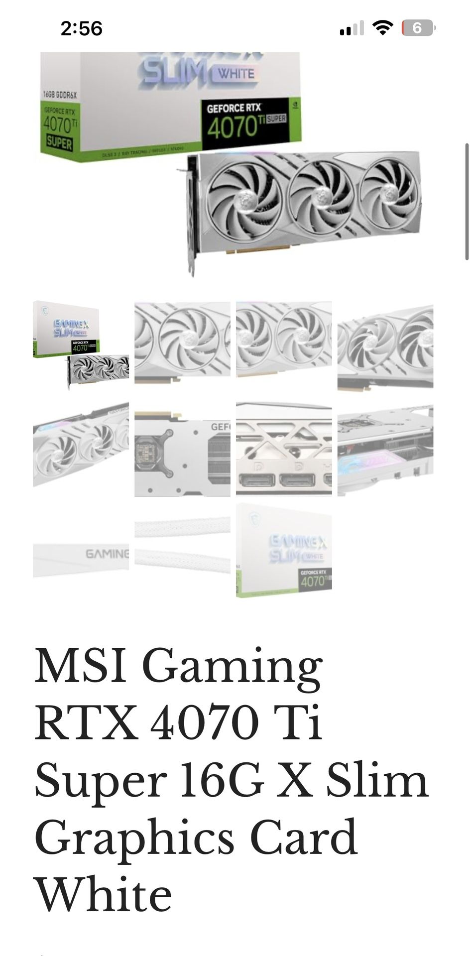 MSI Gaming RTX 4070 Ti Super 16G X Slim Graphics Card White