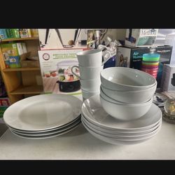 Ikea white dish set