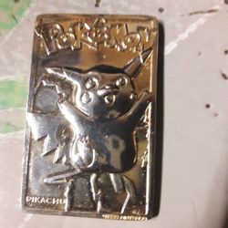 Pikachu Metal Trading Card