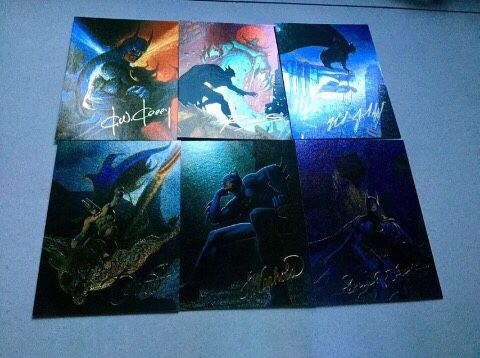 1995 Batman Master Series SPECTRA-ETCH FOIL FANTASY INSERT 6 CARD SET Skybox DC