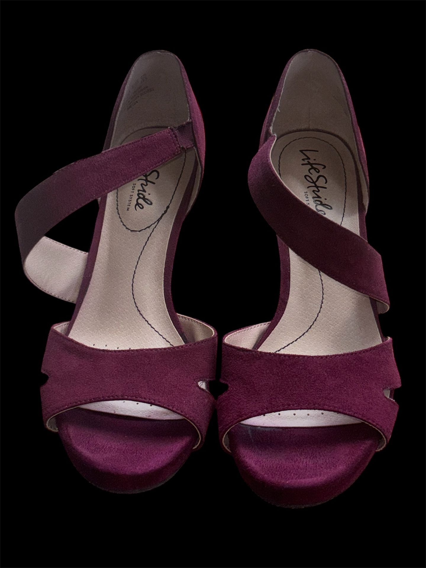 Life stride BURGUNDY Color 3" high heels 7M EUC