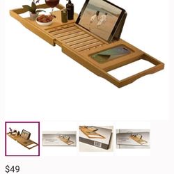 Brand New Bamboo Bath Caddy ($10 Each)